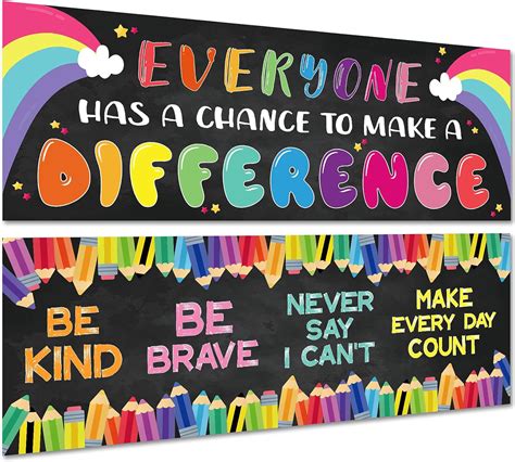 2 Pack Motivational Classroom Decorations Banner Ubuy India