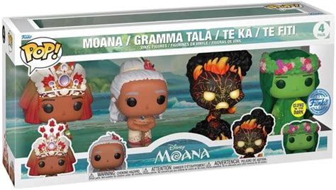 Pack De 4 Funko POP Exclusive Disney Vaiana Vaiana Gramma Tala