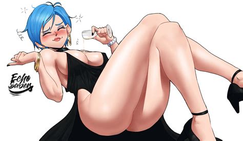 Rule 34 1girls Ass Big Breasts Black Dress Blue Eyes Breasts Bulma