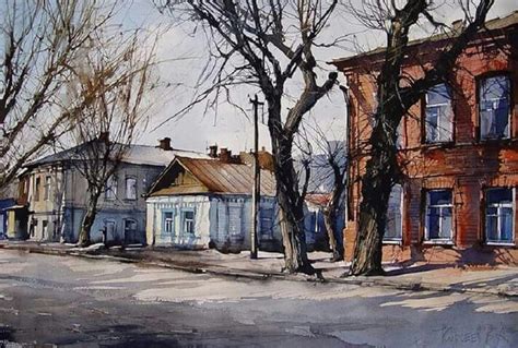 Старый Саратов в акварелях художника Вячеслава Курсеева. Россия. Artist ...