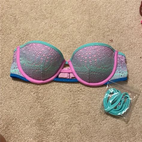 Victorias Secret Crochet Bandeau Bikini Top Gem