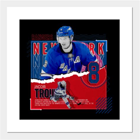 Jacob Trouba Hockey Paper Poster Rangers - Jacob Trouba - Posters and ...