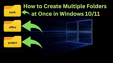 How To Create Multiple Folders At Once In Windows 10 11 YouTube