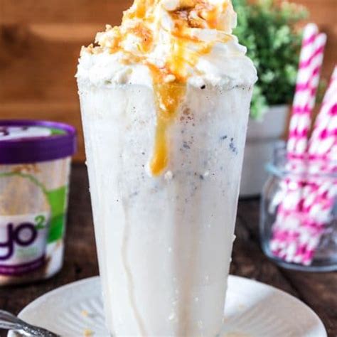 Salted Caramel Frozen Yogurt Milkshake Olivia S Cuisine