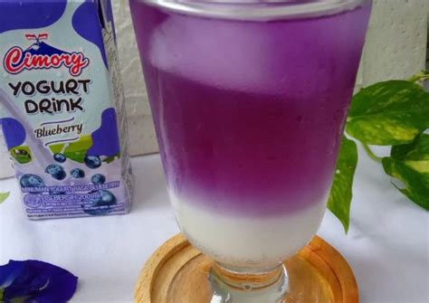 Resep Es Bunga Telang Madu Yakult Yogurt Blueberry Oleh Setya N Cookpad