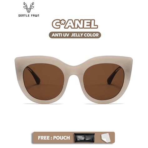 Jual Gentle Fawn Kacamata Sunglasses Hitam Anti Uv Silau Cat Eye Tr