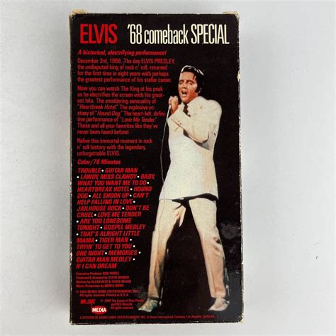 Elvis Presley - '68 Comeback Special VHS Video Tape on eBid United ...