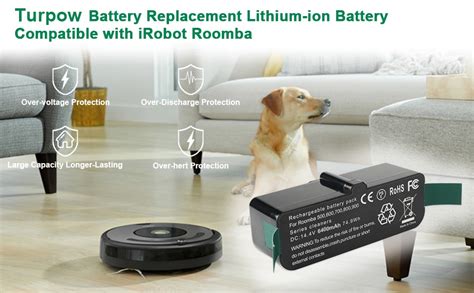 Turpow Mah Li Ion Vacuum Cleaner Battery For Irobot Roomba