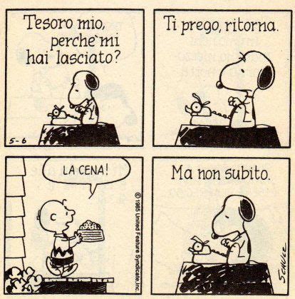 Il Bicchiere Mezzo Pieno Di Veleno Vignetta Calvin And Hobbes Snoopy