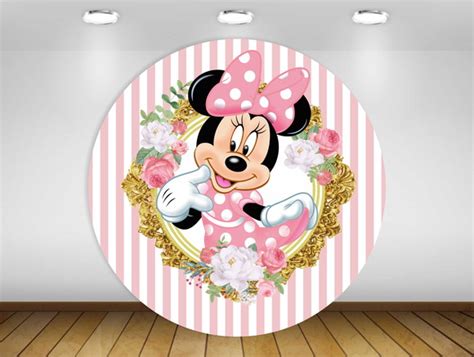 Painel Minnie Rosa E Dourado Produtos Personalizados No Elo7