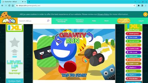 finished gravity run on abcya - YouTube