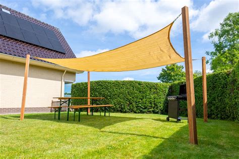 Shade Sail Water Permeable Rectangle Beige 4x5m Wovar