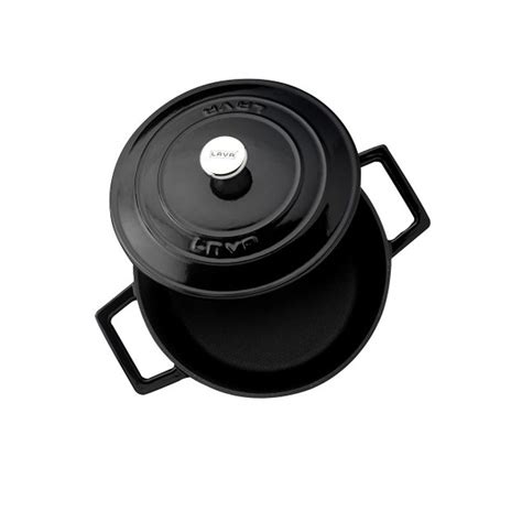 Saucepan Cast Iron Cm Folk Range Black Lava Brand Kitchenshop