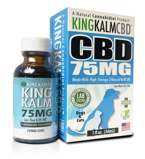 KING KALM™ CBD Oil 75mg - Small Size Cats & Dogs - King Kanine