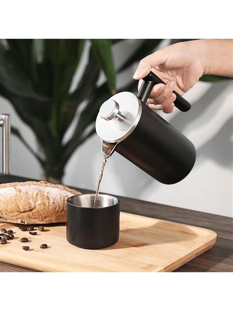 1 Piece Insulated Coffee Machine Coffee Press Stainless Steel Double