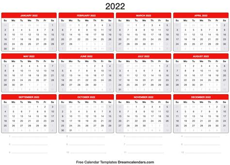 Free Printable Calendar 22 23