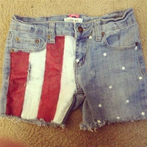 DIY American flag shorts | American flag shorts, Womens shorts, Denim