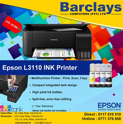 Epson Ecotank L3110 All In One Ink Tank Printer Kandy Promo