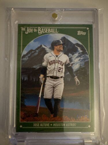 23 Topps X Bob Ross The Joy Of Baseball Jose Altuve Sap Green 75 EBay