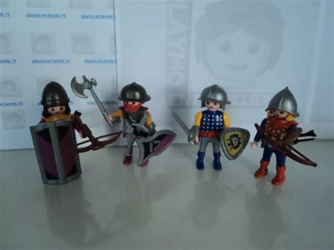 Playmobil Vintage M Di Val Lot Chevaliers Du Lion Et Barbares Set