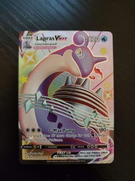 Pokémon Tcg Lapras Vmax Shining Fates Sv111sv122 Holo Shiny Holo Rare