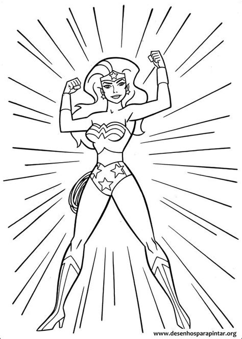 Desenho Para Colorir Mulher Maravilha