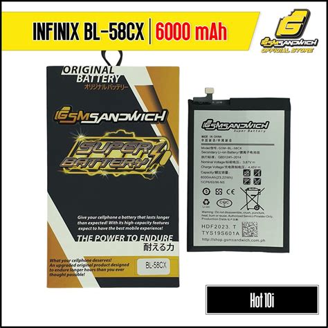 Gsmsandwich Super Battery Bl Cx For Infinix Hot I Mah Shopee Philippines