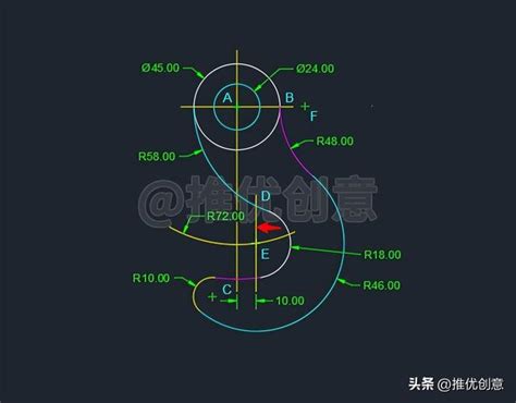 第三個吊鉤繪製教程 CAD 製圖 AutoCAD 實戰教程 機械製圖 工程製圖 每日頭條