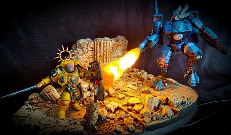 Completed My First Duel Diorama Set In The Warhammer K Universe R