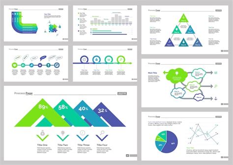 Free Vector | Ten business slide templates set