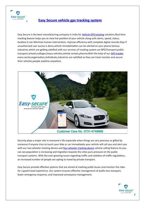 Easy Secure Vehicle Gps Tracking System Ms Doc By Easysecure Issuu