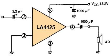 Усилитель звуковой частоты на LA4425 (5W)