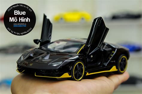 Xe Mô Hình Lamborghini Centenario Đen Bóng 132 Blue Mô Hình