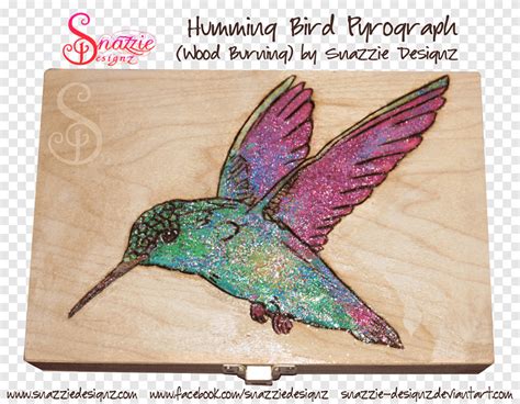 ศิลปิน Pyrography Hummingbird Burnt Wood Png Pngegg