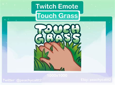 Touch Grass Emote For Awesome Streamers To Much Computer Meme For Twitch Youtube And Discord