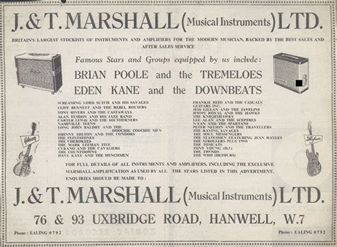 The History Of Marshall Amplifiers Bens Music Stop