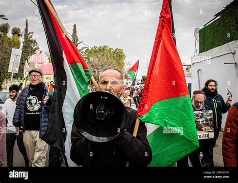 Jerusal N Israel Th De Enero De Manifestantes Israel Es Y