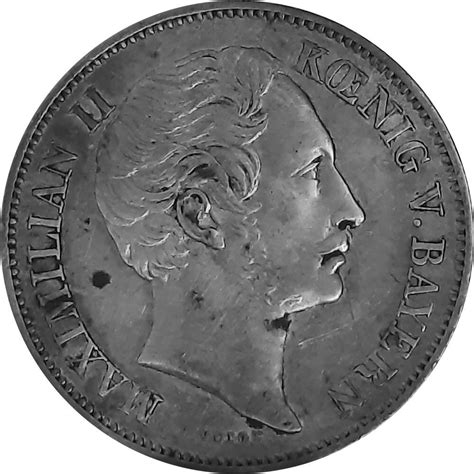 Bayern 1 2 Gulden 1862 König Maximilian II Joseph 1848 1864 KM 82