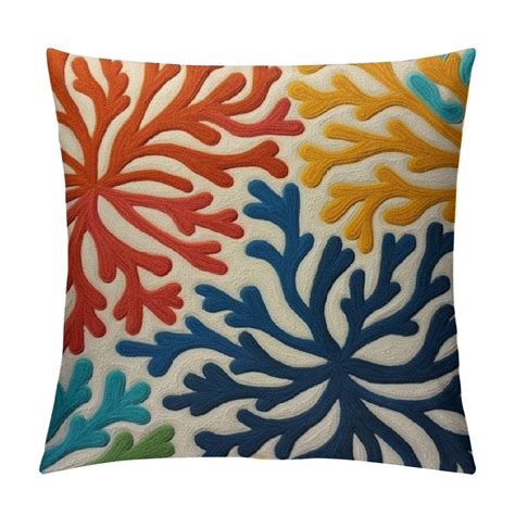 Gotuvs Boho Abstract Matisse Throw Pillow Covers Soft Tufted Colorful