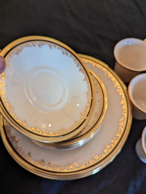 Gold Trim China Set EstateSales Org