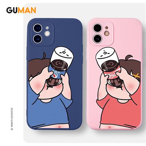 Guman Soft Silicone Matching Couple Set Cute Funny Shockproof Phone