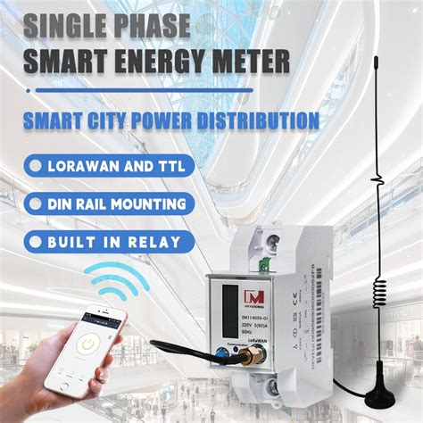 EM114039 01 Single Phase LoRa Lorawan EU868 Power Compteur EM114039 02