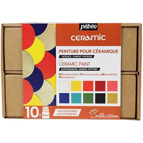 Achetez Coffret Collection Pébéo Peinture Céramic ass de couleurs