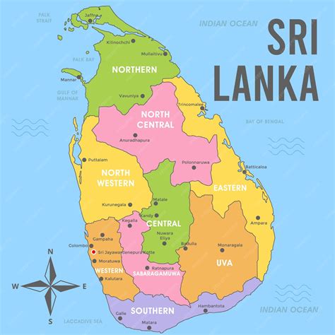 premium vector flat sri lanka map  border