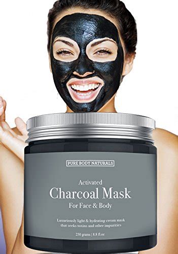 Pure Body Naturals Activated Charcoal Face Mask 88 Ounces Charcoal Mask For Blackheads Acne