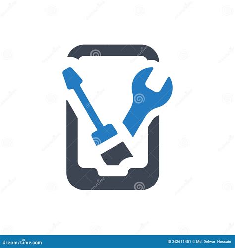Mobile refurbish icon stock vector. Illustration of tools - 262611451