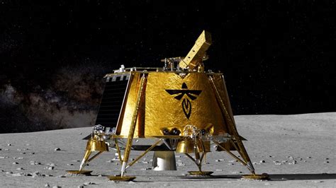 blue ghost lunar lander set  historic moon landing  march