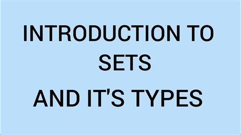 introduction  sets   types sets maths studies