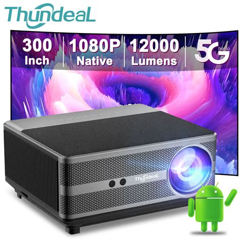 Thundeal Full Hd 1080p Projector Td98 Wifi Led 2k 4k Video Movie Beam