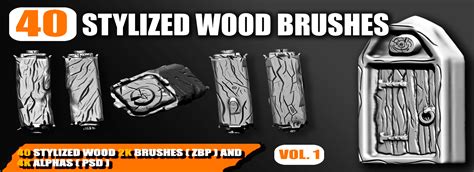 Stylized Wood Brushes And Alphas Flippednormals